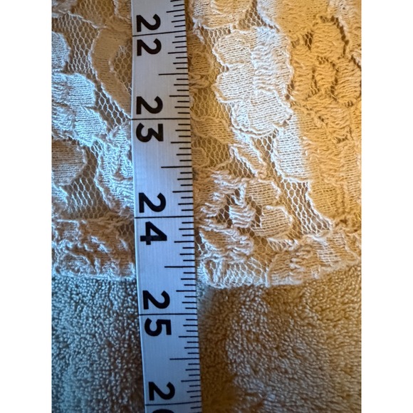 Westport Womens Cream Lace Boho Blouse Long Bell Sleeve Split Neck Top Small - Picture 6 of 10